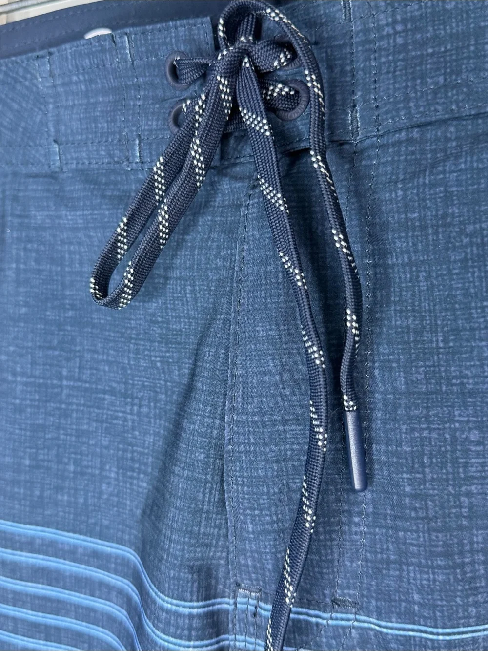 Fish Hippie Co Dunetopper Men's Blue Striped Board Short Size 36